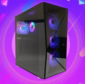 RGB Gaming Desktop Computer PC i7 8th 32GB RAM 1TB SSD 4TB HDD GTX1070 WIN10/11 - Picture 1 of 16