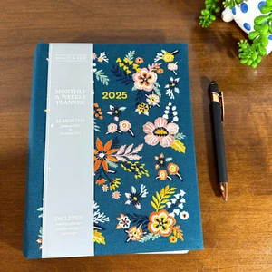 Molly and Rex 2025 Planner Embroidered Cover Monthly and Weekly Layouts Agenda - Picture 1 of 9