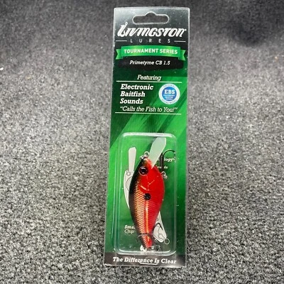 Livingston Lures Primetyme CB 1.5 Coffin Lip Crankbait Lure - Orange Craw - Image 1 of 4