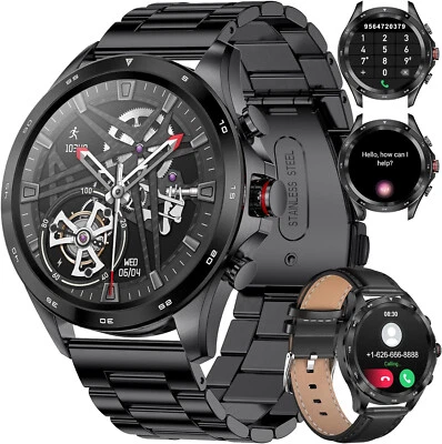 MARKENLOS Smartwatch Herren Damen mit Telefonfunktion Armbanduhr für iPhone Samsung Huawei