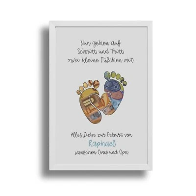 Geschenk Taufe Geburt Babyparty Mädchen personalisiertes Geldgeschenk - Bild 1 von 4