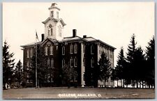 Ashland Ohio c1910 RPPC Real Photo Postcard Ashland College Building