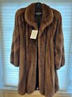 $12,500 Maximilian Natural Wild Mink Fur Coat Women's Size 6/00273