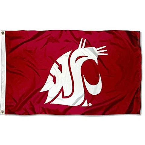 Washington State Cougars WSU University Large College Flag Cover