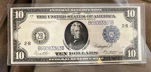 1914 $10 New York Federal Reserve note , FR-911c - Picture 1 of 2