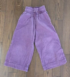 Zara Purple Ankle Length Corduroy Wide Leg Pants Size 6 - Picture 1 of 8