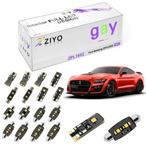 10 Bulbs Deluxe White LED Interior Dome Light Kit For Ford Mustang 2015-2022 - Picture 1 of 6