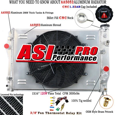 ASI 4 Row Radiator Shroud Fans For 1993-2002 Chevy Camaro/Pontiac Firebird 5.7L Foto 1 de 4