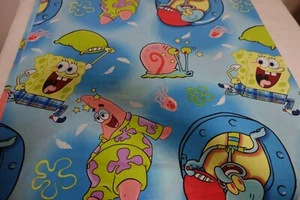Spongebob Squarepants Top Flat Twin Bed Sheet Patrick Gary Squidward - Picture 1 of 2