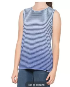 The North Face Women’s Blue Striped Dip Dye Tank Top Size L Large - NEW - Picture 1 of 2