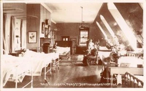 REAL PHOTOGRAPHIC POSTCARD OF ELIZABETH WARD, ST. BARTHOLOMEWS HOSPITAL, LONDON - Picture 1 of 2
