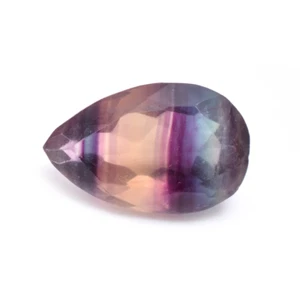 26 Carats Natural Beautiful Fluorite Pear Faceted Loose Gemstone,22x14x11mm. - Picture 1 of 2