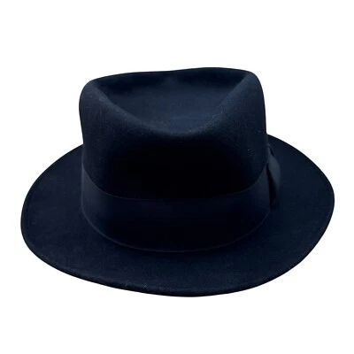 Sombrero Golden Gate Co Para Hombres Negro Lana Fedora Sombrero Talla Grande Forro Satinado y Cinta Foto 1 de 4