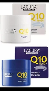 Aldi Lacura Q10 Renew Moisturising Face Creams Night and Day SPF 20 anti Wrinkle - Picture 1 of 1