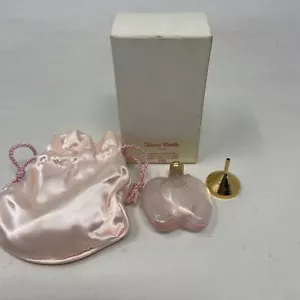 De Colección Mini Botella de Perfume de Vidrio Rosa Doble Corazón Cristal Francés Floral Color Rosa - Imagen 1 de 8