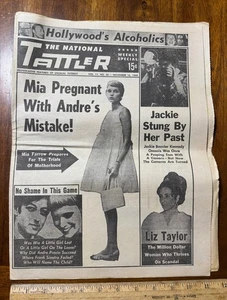 Vintage Nov 1969 The Tattler Boulevardzeitung Zeitschrift Mia Farrow Stoned Age Klatsch - Bild 1 von 6