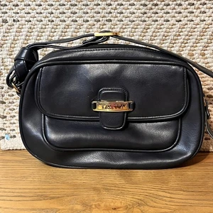 Rossetti Shoulder Bag Black 9 Compartment Pockets Pro-filer Crossbody - Picture 1 of 4