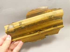 Tiger-eye Rough Rock Yellow Tiger's Eye Stone Slab Cabbing #O10 - Picture 1 of 8