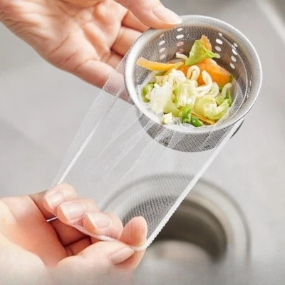 100 Pcs Sink Filter Mesh Disposable Strainer Nets Garbage Leftovers Storage Bags - Image 1 of 4