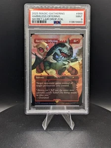2025 Magic The Gathering Harmless Offering Secret Lair Rainbow Foil PSA 9 - Picture 1 of 2