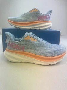 HOKA ONE ONE CLIFTON 9 WOMEN'S  RUNNING SHOES  AIRY BLUE/ICE WATER US 6.5 - Picture 1 of 6