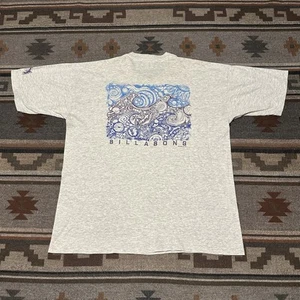Vintage Billabong T-Shirt Men’s XL Gray Surf USA Single Stitch 90s Graphic Tee - Picture 1 of 15