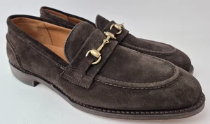 Allen Edmonds Herren Randolph Pferd Gebiss Schokoladenbraun Wildleder Halbschuh Schuhgröße 9 D - Bild 1 von 7