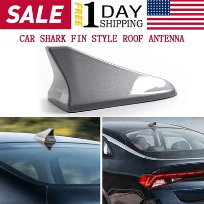 Gray Shark Fin Antenna AM/FM Roof Cover Fits Hyundai Sonata Kia Optima 2015-2019 - Image 1 of 4