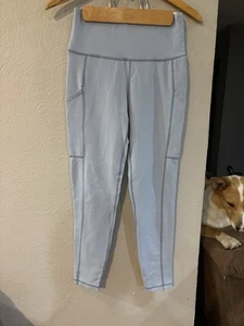 American Eagle neu mit Etikett hellbabyblau The Everything Tasche Leggings Damengröße M - Bild 1 von 8