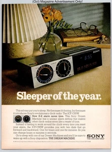 Sony Dream Machine Clock Radio EZ Alarm Bedroom Tech Vintage 1981 Advertisement - Picture 1 of 5