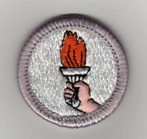 Retired - Sports (Silver Brd) Merit Badge, Typ H, Plastic Back (1972- 2000) Mint - Picture 1 of 1