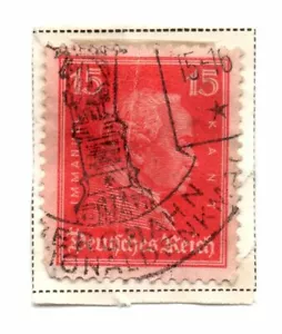 Alemania 1926 Famosos Alemanes SC: 356 15pfg Rojo Naranja Estampilla Usada Ligeramente Bisagras - Imagen 1 de 1