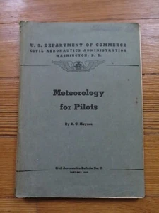 VINTAGE AVIATION WWII 1943 US DEPT OF COMMERCE METEOROLOGY FOR PILOTS BOOK War - Picture 1 of 24