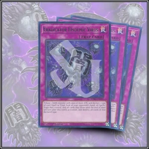 YuGiOh ERADICATOR EPIDEMIC VIRUS x3 | RARE CARD 1st Edition 💎 - Picture 1 of 2