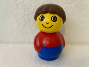 Lego Primo Vintage Duplo People Figure Red Shirt Retired Vintage - Picture 1 of 3