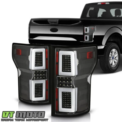 2015-2017 Ford F150 Pickup Black LED Tube Sequential Signal Tail Lights Lamps - Image 1 of 4