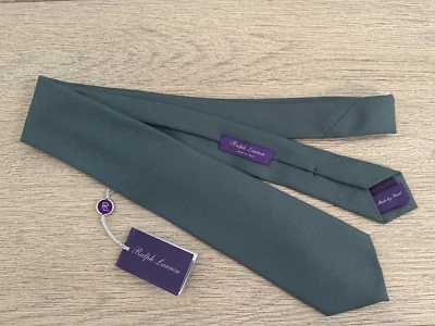 Ralph Lauren Purple Label 100% Wool Knit Tie Slate Blue Hand Made Italy $235 - Image 1 of 4