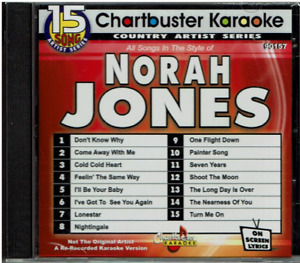 Chartbuster NORAH JONES Come Away With Me DON'T KNOW WHY  Karaoke CDG 15 Songs