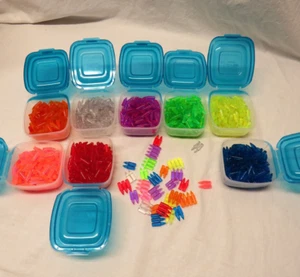 Lite Brite Light Bright 7/8" Pegs Multicolored Plastic 1000+ in Mr Lid container - Picture 1 of 6