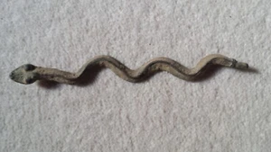 A SPECTACULAR GAN SNAKE BRONZE PENDANT, african, tribal, lobi - Picture 1 of 6