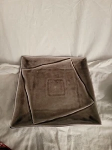 Grau Quadrat Kerze Dekorative Tablett Keramik 12" - Bild 1 von 8