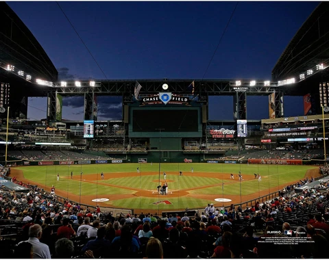 Chase Field Arizona Diamondbacks Unsigned Night Time General View Photograph Cover