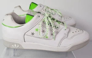 Adidas Women's Slamcourt White Sneakers Shoes Sz 10 Green Gray Low Top EF2087 - Picture 1 of 10