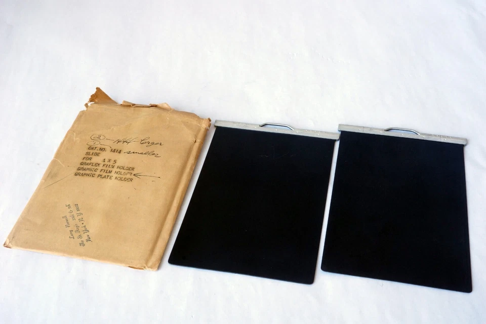 4x5 Graflex Dark Slides for Cut Film Holders 2 Pack Made in USA Unused - Image 1 of 4