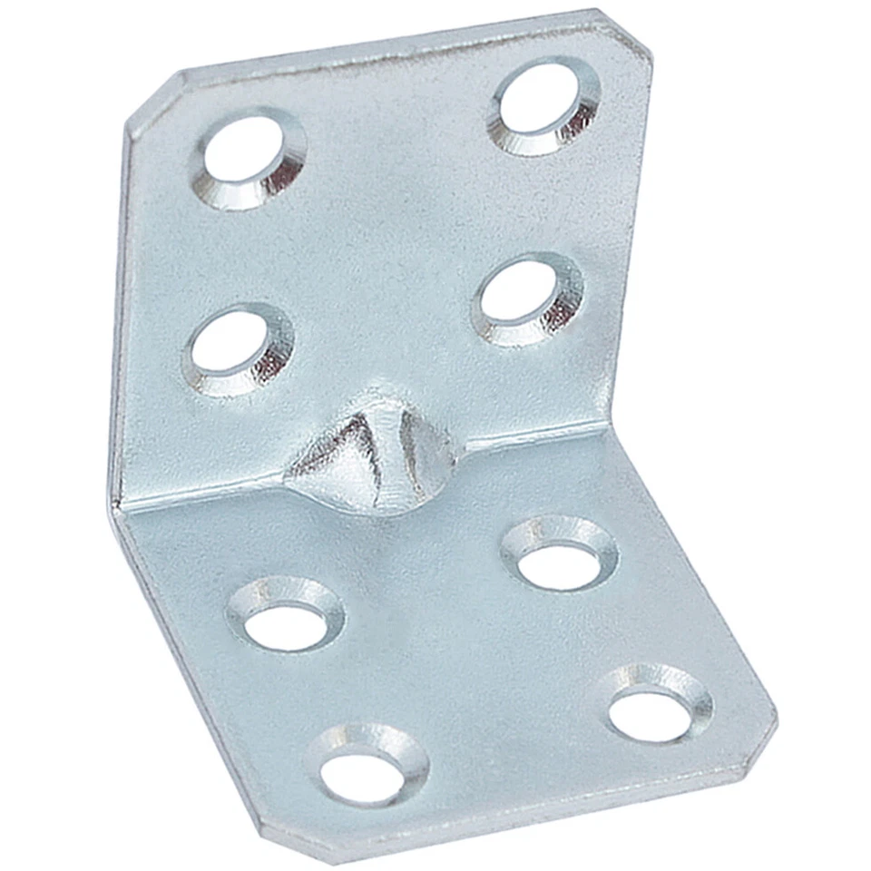 Winkelverbinder 30x30x30x1,5 mm mit Sicke 8 Löcher Lochwinkel Möbelwinkel Winkel - Bild 1 von 1