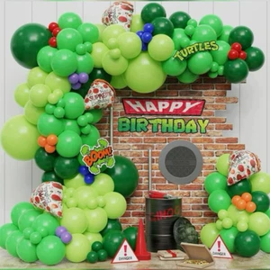 Green Color Balloon Garland Kit Suitable for Ninja Turtles Theme Birthday Party - Picture 1 of 2
