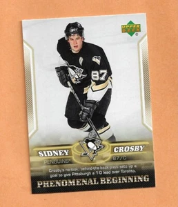Tarjeta # 18 Sidney Crosby Rookie Upper Deck 2006 Phenomenal Beginings - Imagen 1 de 1