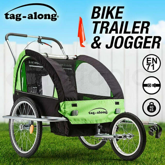 Tag-Along Trailer Bike - Green