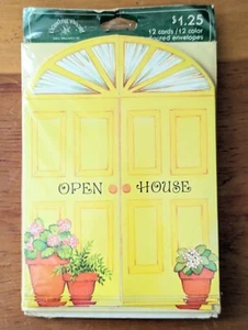 Sobres vintage de 8 invitaciones para puertas abiertas nuevo stock antiguo - Imagen 1 de 5