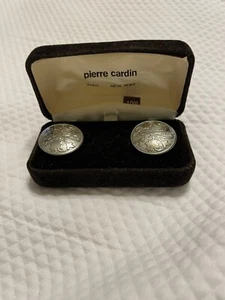 Vintage Pierre Cardin Silver Tone Cuff Links New In Box - Picture 1 of 3